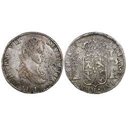 Zacatecas, Mexico, bust 8 reales, Ferdinand VII, 1818AG.