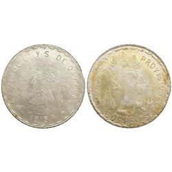 Oaxaca, Mexico, 2 pesos, 1915.