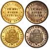 Image 1 : Lot of 2 Peruvian tokens, ca. 1910, gold 5 soles and silver 1 sol.