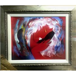 Red All Over by Arbe - Framed
