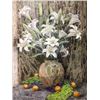 Image 2 : Easter Lilies by Zin Original Oil on Canvas Framed