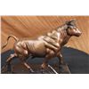 Image 3 : 20 LBS Nice Bull Ox on marble base Bronze Statue (11"X18")