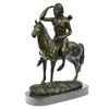 Image 9 : The Scout By Cyrus Dallin Bronze Sculpture on Marble base Statue (14"X11")