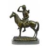 Image 10 : The Scout By Cyrus Dallin Bronze Sculpture on Marble base Statue (14"X11")