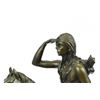 Image 4 : The Scout By Cyrus Dallin Bronze Sculpture on Marble base Statue (14"X11")