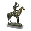 Image 8 : The Scout By Cyrus Dallin Bronze Sculpture on Marble base Statue (14"X11")