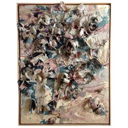 Joseph Scorselo, Three Speed, Mixed Media Oil with Plastic Bottles Painting