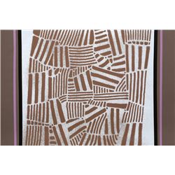 Paul Maxwell, Brown Folk Pattern, Serigraph