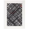 Image 1 : Ed Moses, Black Crosshatch with Red I, Lithograph