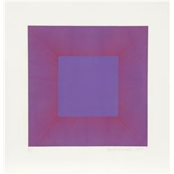 Richard Anuszkiewicz, Midnight Suite (Blue with Red), Intaglio Aquatint Etching