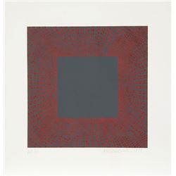 Richard Anuszkiewicz, Midnight Suite (Red over Gray), Intaglio Aquatint Etching