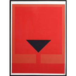 Luis Feito Lopez, Black Triangle, Silkscreen
