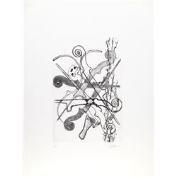 Arman, Violin Scrolls, Etching