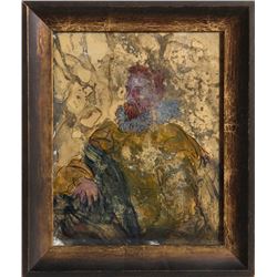 Gladys Beder, Portrait of a Renaissance Man, Painting on Tin