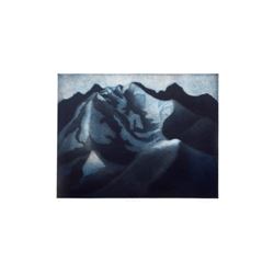 Jan Hildebrand Carlile, Red Mountain,Aquatint Etching