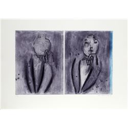 Jan Rauchwerger, Memories in Blue, Etching