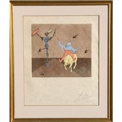 Salvador Dali, Master and Squire, Historia de Don Quichotte de la Mancha, Etching