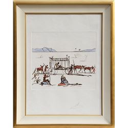 Salvador Dali, Judgment from Historia de Don Quichotte de la Mancha, Etching