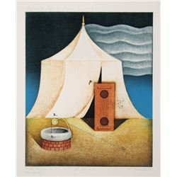 Tighe O'Donoghue, The Winds - il sirocco, Aquatint Etching