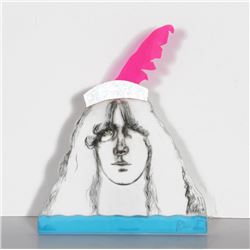 Larry Rivers, Young Man with Feather in his Cap, Mixed Media Plexi Sculpture