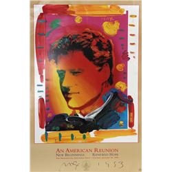 Peter Max, Bill Clinton Inaugural, An American Reunion I, Poster
