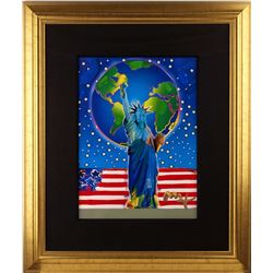 Peter Max, Peace on Earth, Mixed Media Painting on Lithograph