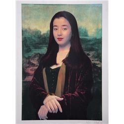 Steven Pollack, Rie Miyazawa Mona Lisa, Lithograph with Glitter