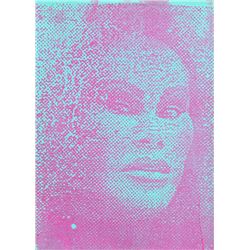 Peter Mayer, Joyce Wildenstein (Purple/Blue), Acrylic and Silkcreen Painting