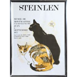Theophile Alexandre Steinlen, Musee de Montmartre (Two Cats), Lithograph Poster