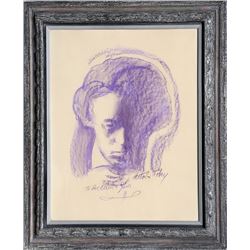 Alton Tobey, Beethoven, Pastel Drawing