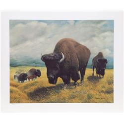 Charles Frace, Bison, Offset Lithograph