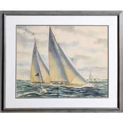 John Rogers, Two Sailboats, Poster