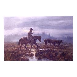 Joe Beeler, Foggy Morning, Lithograph