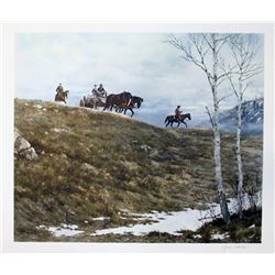 Gordon Phillips, Calling on Neighors, Lithograph