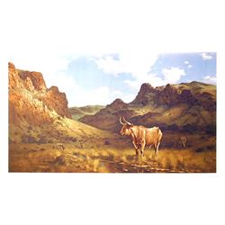 Robert Summers, Texas Longhorn, Lithograph