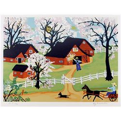 Kay Ameche, Apple Blossom Time, Serigraph