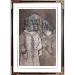 Jose Luis Cuevas, Justine y el Marquez de Sade from Intolerance, Aquatint Etching