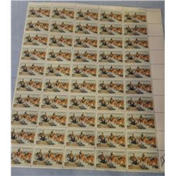 CM Russell 5 cent postage stamp, full page