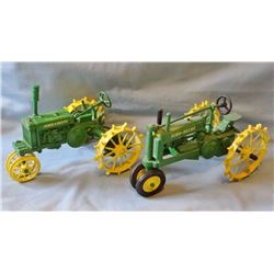 ERTL John Deere GP Wide Tread & Model A tractors (2), 1/16 scale