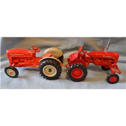 ERTL Ford 621 Workmaster & McCormick Farmall Model A tractors, (2), 1/16 scale