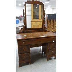Pine dresser w/ mirror, 65”h x 44”w x 18”d