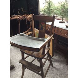 Oak/hardwood high chair