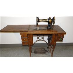 McCaskill sewing machine and cabinet, working
