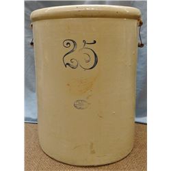 Red Wing 25 gal. crock, 6” wing, near mint