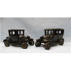 (2) Arcade cast iron toy cars, 3" h x 5" l