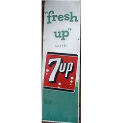 (2) 7 Up metal signs 17.5” x 20” & 43” x 13”