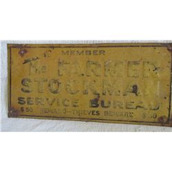 Farmer Stockman metal sign