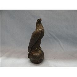 Cast iron Eagle On World Globe, 4.5" h