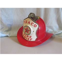 Texaco Fire chief toy helmet complete