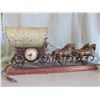 Image 1 : Copper covered wagon lamp w/clock, nice, 19” l